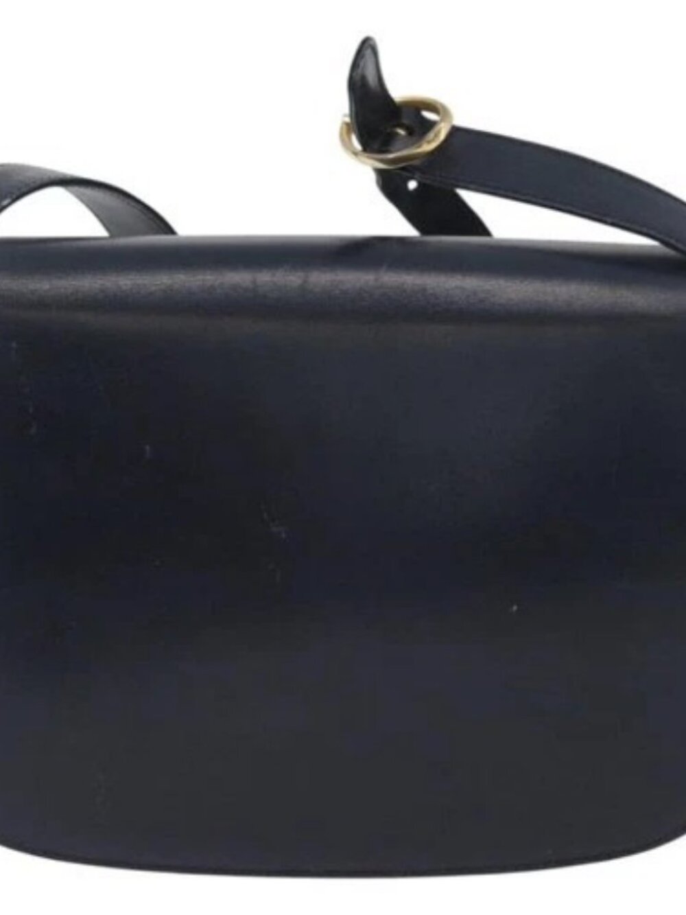 GUCCI Shoulder Bag Leather Navy Gold Auth 169677 - Picture 2 of 15